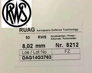 RWS ANVIL 8212 c.50 BMG PRIMERS 200PK