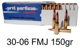 PRVI c. 30-06 FMJ 150gr 20 rds