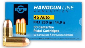 PRVI Pistol Ammo 45 ACP 230gr FMJ 50RDS