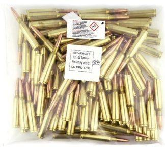 PRVI Rifle Ammo 6.5x55 SwedishFMJ BT 139gr 100Rnd