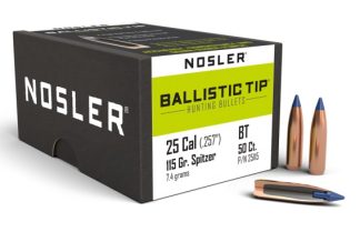 NOSLER 25 CAL 115GR BALLISTIC TIP (50 CT.)
