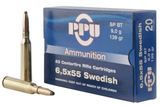 PRVI Rifle Ammo 6.5x55 Swedish FMJ BT 139gr 100Rnd BULK