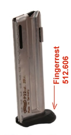 WALTHER P22 MAGAZINE W Fingerrest 10 Shot c.22