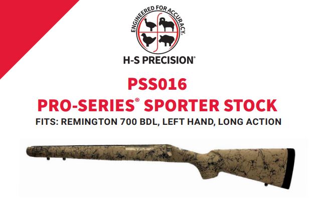 H-S PRECISION STOCK REM 700 LA LH BDL