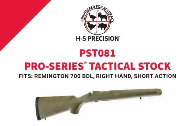 HS PRECISION REM 700 SA URBAN POLCE STOCK DM