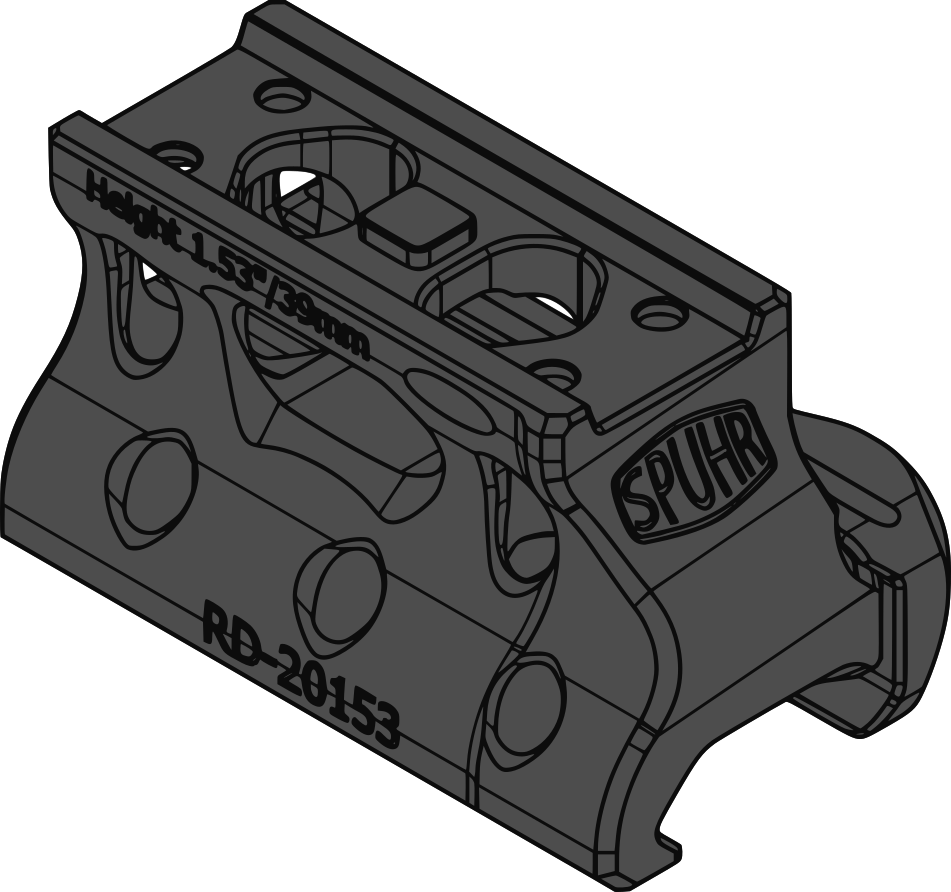 SPUHR AIMPOINT T-2 MOUNT H39mm/1.53″ PIC