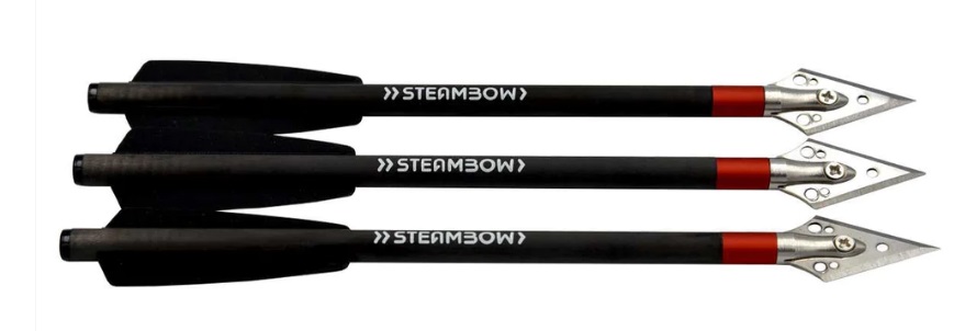 STEAMBOW AR-Series –  Heavy Carbon-Hunting Arrows 3 PK