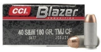 CCI 40 S&W 180-GR TMJ CF BLAZER