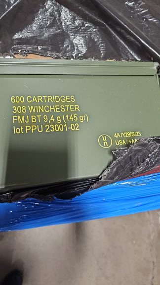 PRVI 308 WIN 145 GR FMJ M2A1 600 RDS CAN