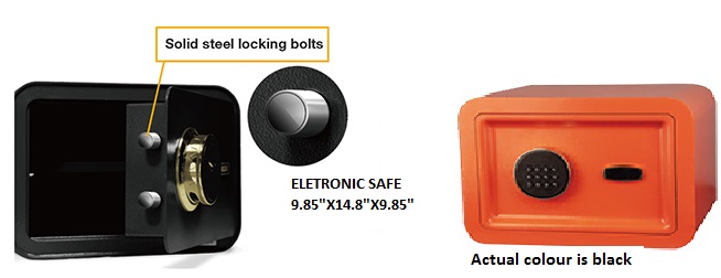 SCORPIO SAFE, PERSONAL MODEL, ELECTRONIC LOCK. BLK.