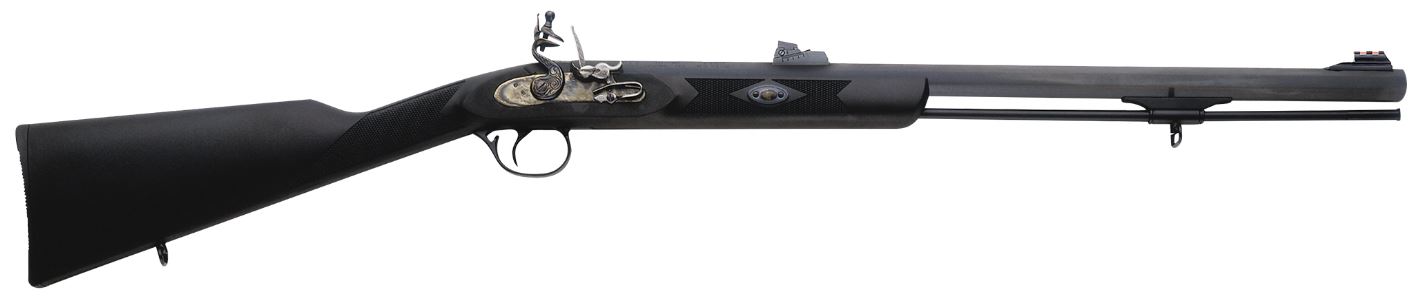 TRADITIONS SYN. BLACK / FLINT/.50 / 24” BLUED