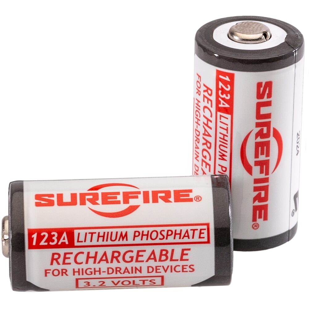 SUREFIRE 123A RECHARGEABLE BATTERIES (2)