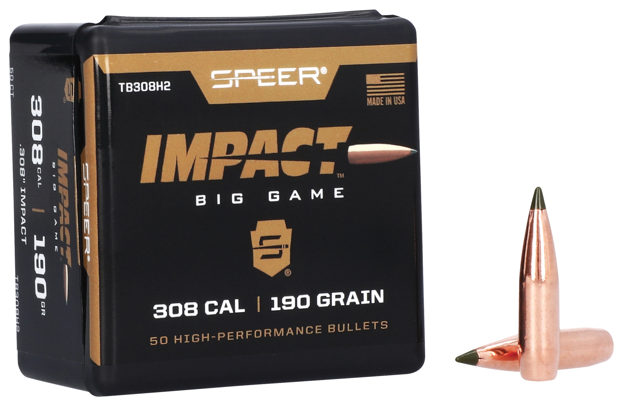 SPEER  c.308 180GR TIPPED PLATED CB