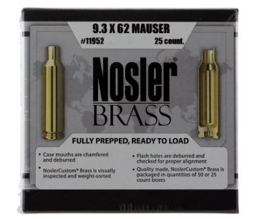 NOSLER NC BRASS-9.3X62 MAUSER (25CT)