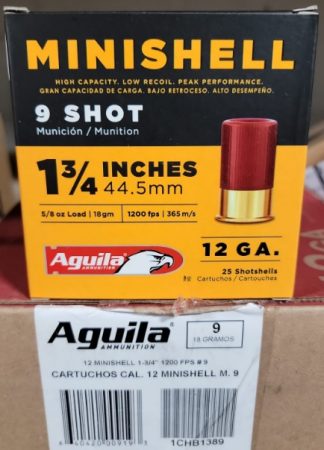 AGUILA MINISHELL 12 GA 1 3/4” 5/8 OZ #9