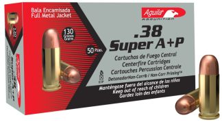 AGUILA .38 SUPER AUTO FMJ 130 GR