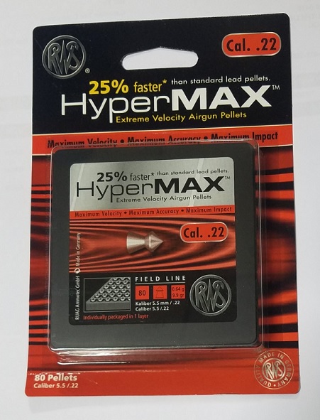 RWS HyperMAX c.22 (5.5) 0.64g 9.9gr. 80Pack