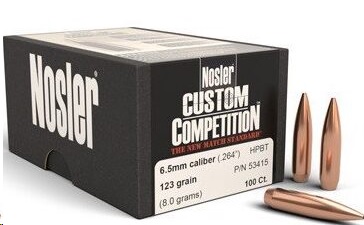 NOSLER 6.5MM 123GR CUSTOM COMPETITION HPBT (100 ct)