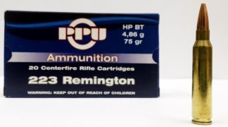 PRVI Rifle Ammo 223 REM, HP BT, 75Gr, 20 Rnds