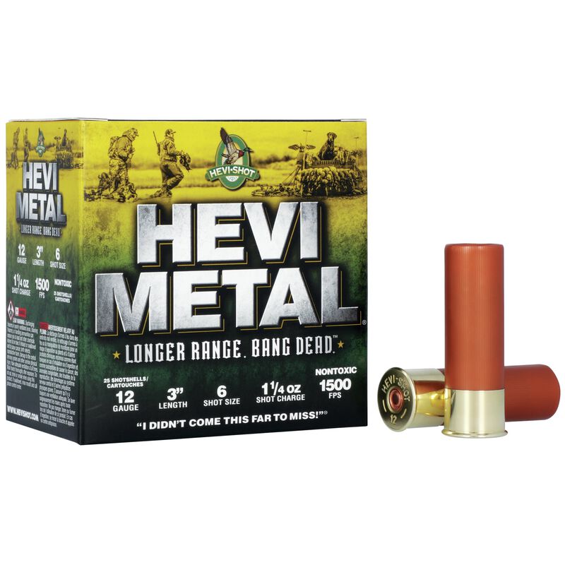 HEVI-METAL LONG RANGE 12 GAUGE, 3” #6 1 1/4 OZ –
