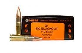 HS MUNITION c.300 Blk Out 110 gr  V-Max Varmint