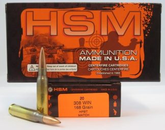 HS MUNITIONS .308 WIN 168GR. AMAX