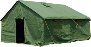 COMPLETE MILITARY TENT 16.5X 16.5 SUMMER WEIGHT