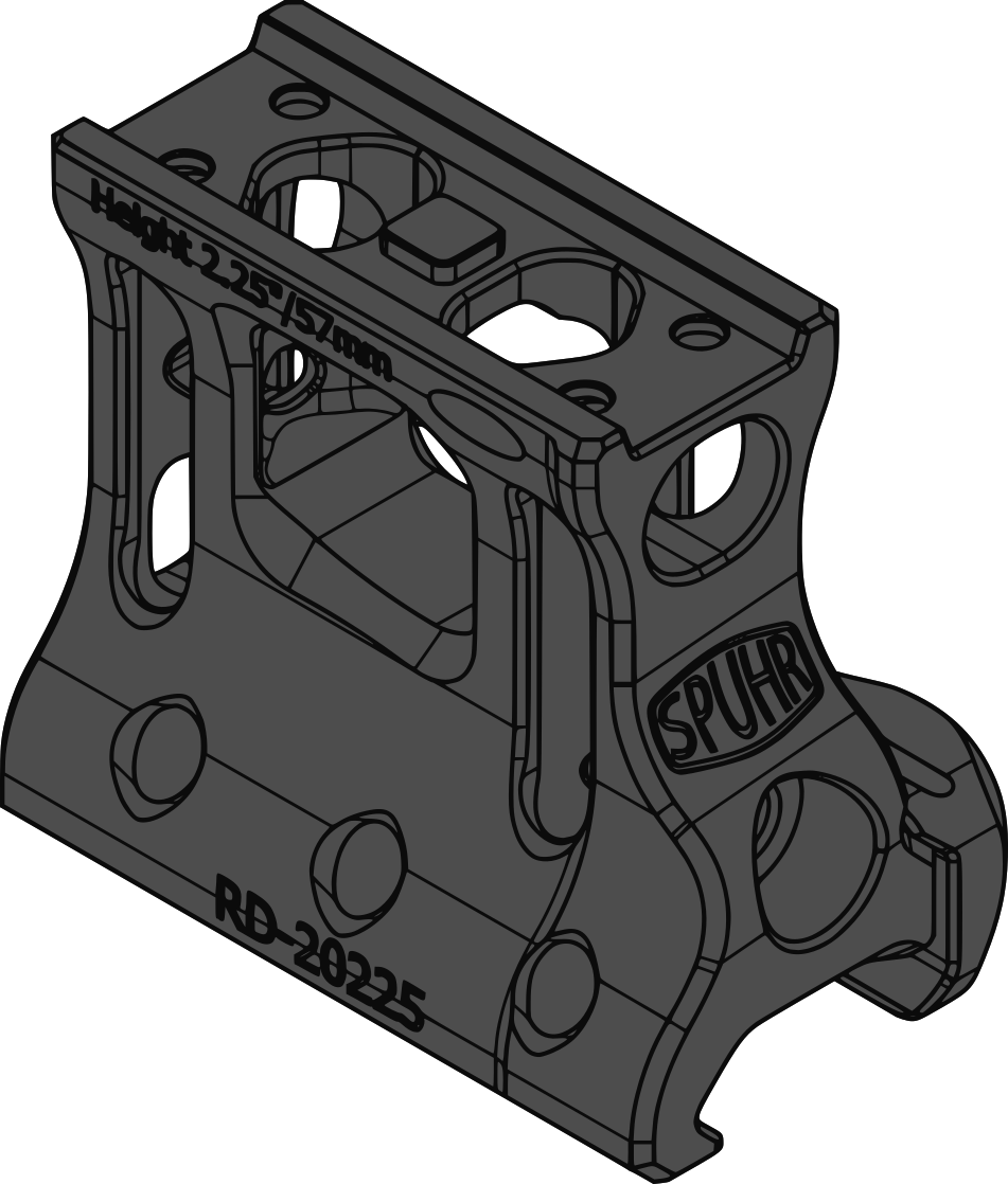 SPUHR AIMPOINT T-2 MOUNT H57mm/2.25″ PIC