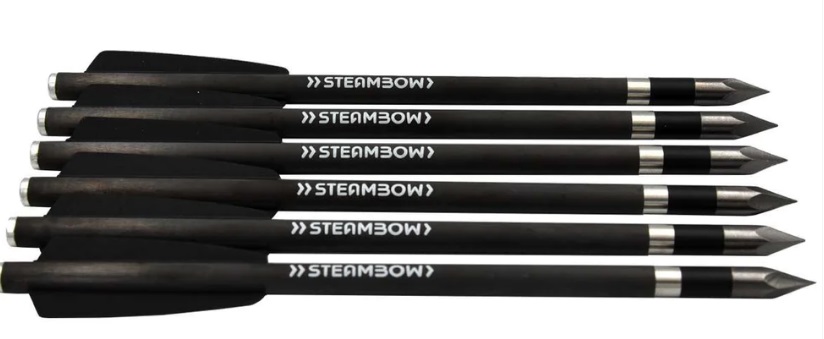 STEAMBOW AR-Series –  Heavy Carbon-Bodkin Arrows 6 PK