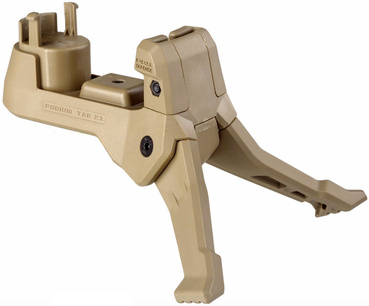 FAB DEFENSE QUICK DEPLOYMENT BIPOD FOR TAV21 MODELS-TAN