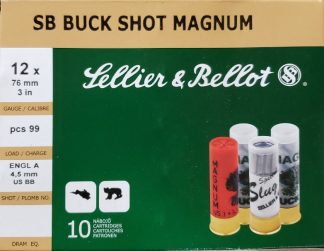 S & B (211603) 12 ga. 3” 1 1/2 oz #BB BUCK SHOT MAGNUM 99 PL