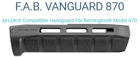 FAB DEFENSE M-LOK® Compatible Handguard For Rem 870 Black