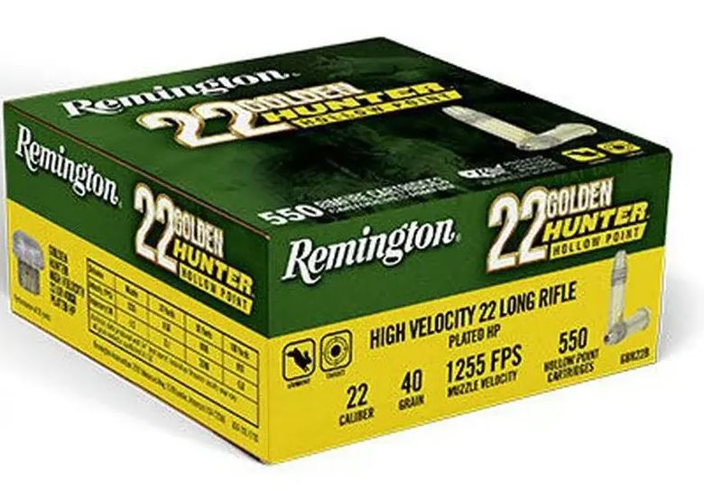 REM GOLDEN HUNTER 22LR 40GR PLATED HOLLOW POINT