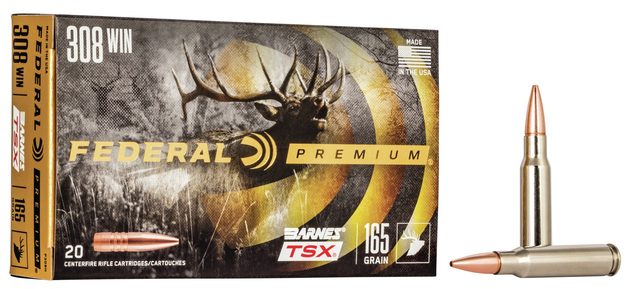 FED. PREM. c.308 WIN 165GR. BARNES X