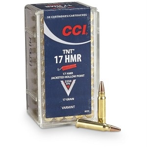 CCI c.17 HMR TNT Jacketed Hollow Point 17gr. RIMFIRE AMMO