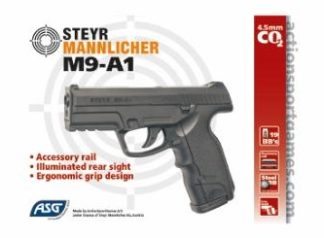 ASG AIRGUN, GNB, CO2, 4.5MM STEYR M9-A1