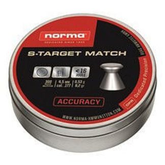 NORMA S-Target, Match 5.5MM 200Pk Pellets c.22 P
50 rd box