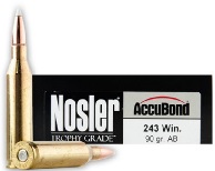 NOSLER 243 WINCHESTER 90GR ACCUBOND (20 CT.)