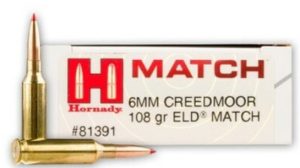 HORNADY 6MM CREEDMOOR 108GR ELD M