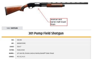 CHARLES DALY 301, 12GA­3” PUMP FIELD 28”, WOOD matte