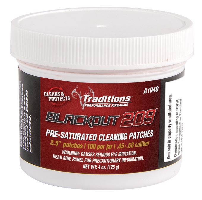 TRADITIONS BLACKOUT™ 209 PRE-SATURATED CLEANING PATCHES /CAN