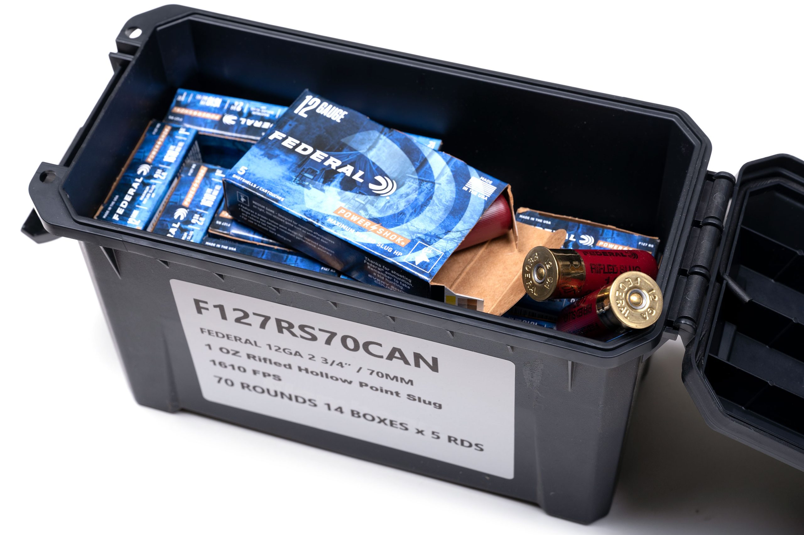 FED. 12GA 2 3/4” MAX. 1 oz SLUGS – 70 ROUNDS 14BX x5 RDS