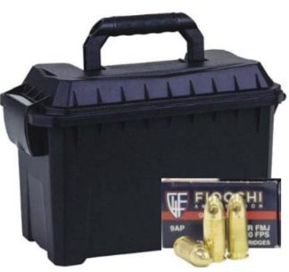 FIOCCHI 9MM 115GR FMJ 7 BOXES OF 50RDS CAN