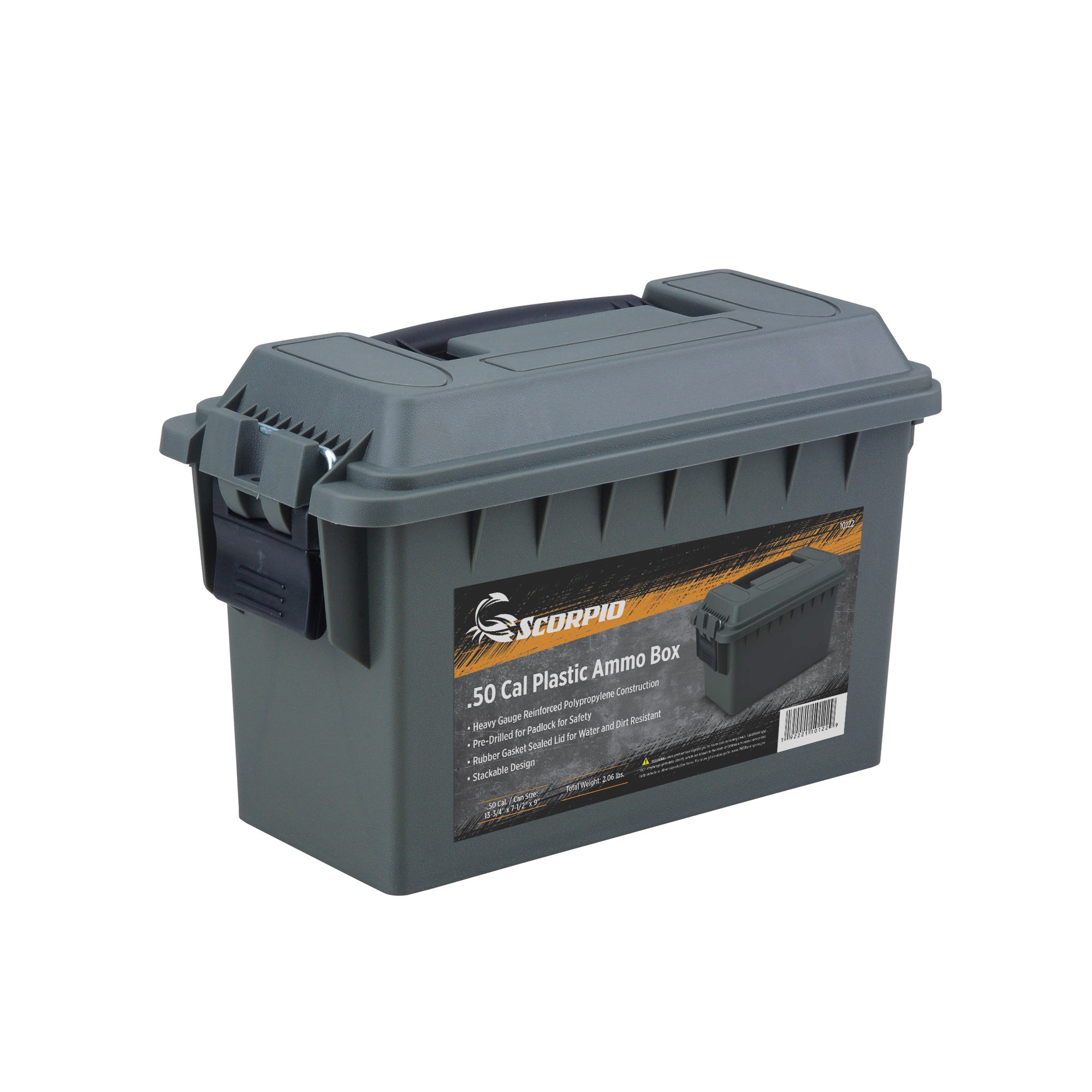 SCORPIO PLASTIC AMMO CAN 50 CAL