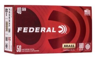 FED c.40 S&W 180GR FMJ BRASS CASE 50CT