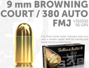 S & B c.380 AUTO 92 gr. FMJ