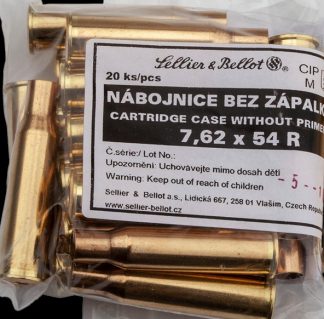 S & B 7.62X54 R BRASS CASES 20 PACK