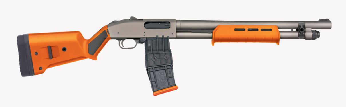 MOSSBERG 590M 12 18.5″ ORANGE MAGPUL SGA STOCK & MOE FOREND