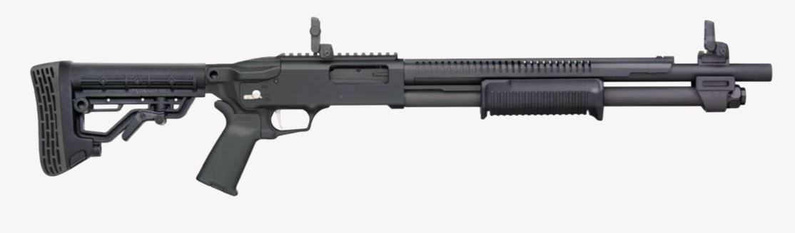 MOSSBERG 590R 12 GA 18.5″ 5 POSITION ADJ MIL SPEC BLACK