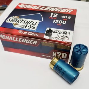 CHALLENGER SHORTSHELL 12GA, 14 PELLET, 4 BUCK, 20 round box